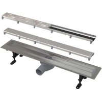 Душевой трап (лоток) AlcaPlast APZ13-Double9 APZ13-DOUBLE9-850 84,4 см, с решеткой, 2 в 1 под плитку, хром