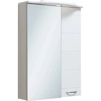 Зеркальный шкаф 50x75 см белый Runo Кипарис 00000000800