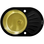 Изображение товара кухонная мойка seaman eco glass smg-730b-gold.b