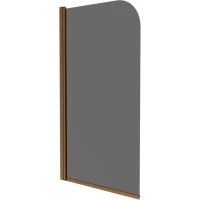 Шторка на ванну Knotlor Veil BS080TG0RB 80 см, профиль бронза матовая, стекло тонированное