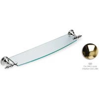 Полка стеклянная Stil Haus Elite EL04(16) 70 см, золотой