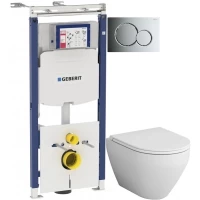 Комплект подвесной унитаз Am.Pm Spirit 2.0 C701700WH + C707857WH + система инсталляции Geberit 111.362.00.5 + 115.770.21.5