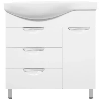 Тумба белый глянец 80 см Style Line Жасмин ЛС-00000527