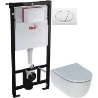 Комплект подвесной унитаз Geberit iCon 500.784.01.1 + система инсталляции AlcaPlast AM101/11203:1RUSSETM70