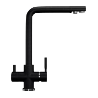 Смеситель для кухни с подключением к фильтру Ulgran черный U-016-308