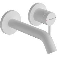 Смеситель для раковины Hansgrohe Tecturis S 73350700 встраиваемый, с выпуском, белый матовый