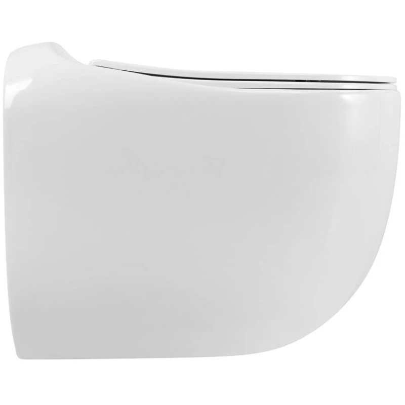 Унитаз подвесной Art&Max Forli AM020CHR/SC безободковый, с сиденьем микролифт, белый