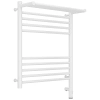 Полотенцесушитель электрический 600x500 белый глянец МЭМ правый Сунержа Богема с полкой 3.0 12-5807-6050