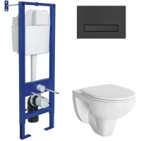 Комплект подвесной унитаз Berges Gamma + система инсталляции Berges Atom Line 410 043313