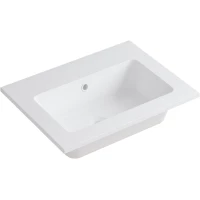 Раковина Onsen 18M-060-CX-GBI 60,5x46 см, накладная, белый глянец
