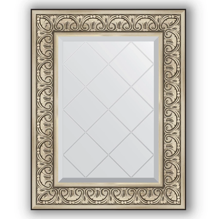 Зеркало 60x77 см барокко серебро Evoform Exclusive-G BY 4037