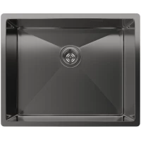 Кухонная мойка Rivelato Rinox 5444 UN PVD black 54x44 см, черный