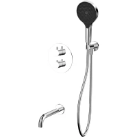 Термостат для ванны Whitecross Y YSET10TOPCR встраиваемый, с душевым гарнитуром, хром