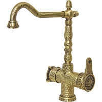 Смеситель для кухни Zorg Antic A 50 KF-BR с подключением к фильтру, бронза