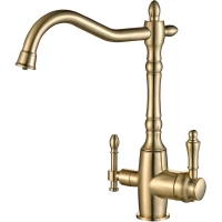 Смеситель для кухни Zorg SH 812 BRONZE с подключением к фильтру, бронза