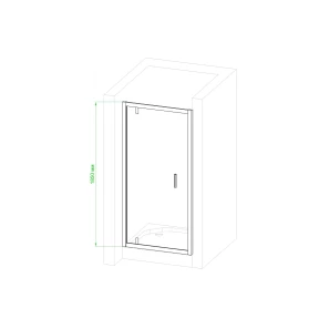 Изображение товара душевая дверь 80 см royal bath rb80hv-t-ch прозрачное