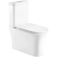 Унитаз-компакт WeltWasser Telbach 001GL-WT безободковый, с сиденьем микролифт, белый