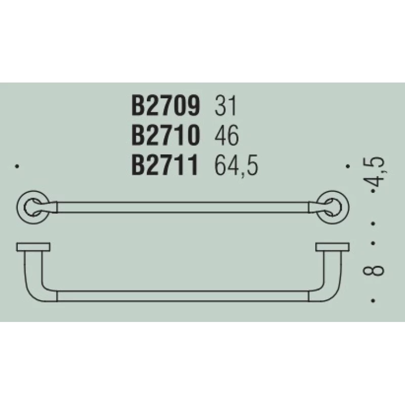 Полотенцедержатель 64,5 см Colombo Design Basic B2711