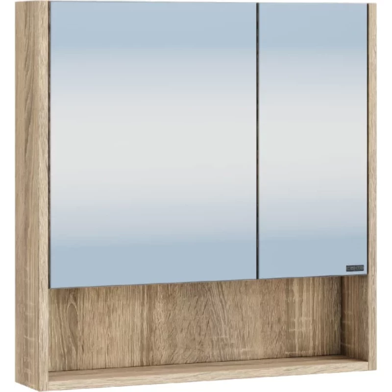 Зеркальный шкаф Санта Мира 700404 60x65 см L, дуб янтарный