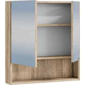 Изображение товара зеркальный шкаф санта мира 700404 60x65 см l, дуб янтарный