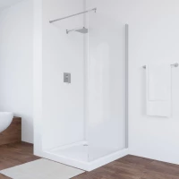 Душевая перегородка Vegas Glass EAF NOVO h2000 106 07 02 106 см, профиль матовый хром, стекло шиншилла