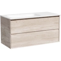Тумба с раковиной Sancos Marmi 2.0 MR2.0100LEG + CN7014 101 см L, подвесная, дуб галифакс