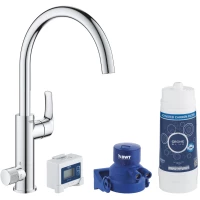 Смеситель для мойки с функцией очистки водопроводной воды Grohe Blue Pure Eurosmart 30383000