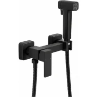 Гигиенический душ Frap F7591-6 со смесителем, черный матовый