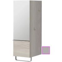 Полуколонна серый титан глянец с зеркальной дверцей шарниры слева Jacob Delafon Odeon Up EB893G-N21