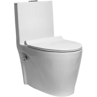 Унитаз-компакт SantiLine SL-5012SM-BD безободковый, с функцией биде, с сиденьем микролифт, белый