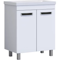 Тумба под раковину Vigo Plaza tn.PLA.FOS.70.2D 66,4 см, напольная, белый глянец/белый матовый