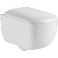 Унитаз подвесной Black & White Gravity 610W00 безободковый, торнадо, с сиденьем микролифт, белый