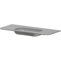 Раковина Armadi Art Voi Stonefinish Luna 786-120-SF-L без отв. 122x51 см, накладная, серый камень матовый