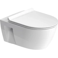 Унитаз подвесной Duravit No.1 45820900A1 безободковый, с сиденьем микролифт, альпийский белый