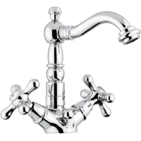 Смеситель для раковины Emmevi Deco Old 12615/CR с донным клапаном, хром 