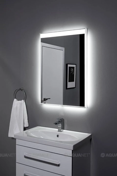 Зеркало с подсветкой 70x85 см Aquanet Палермо 00196642 зеркало aquanet палермо 7085 led 00196642