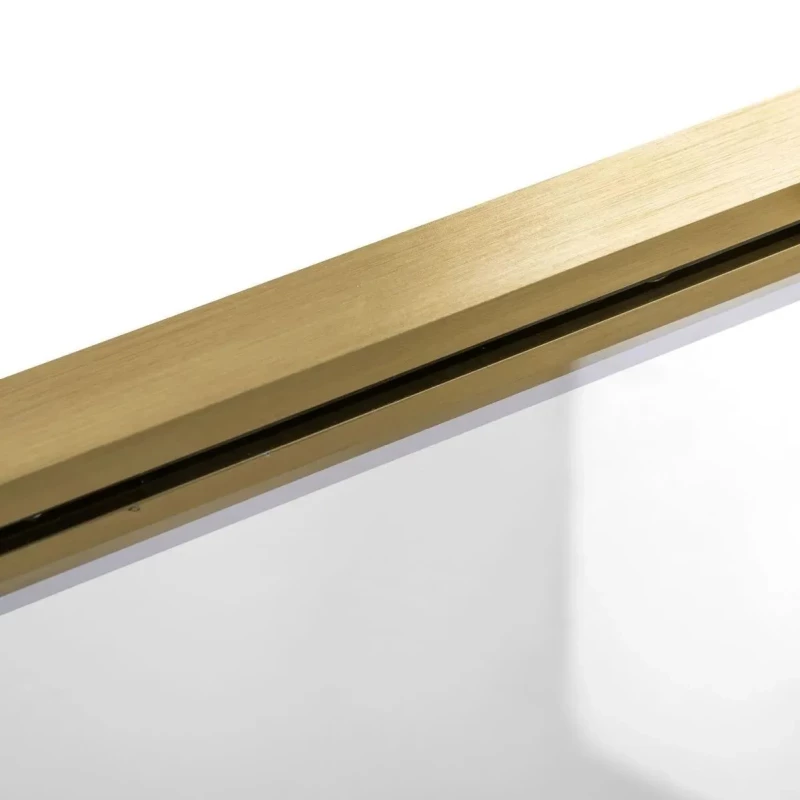 Шторка на ванну Rea Elegant REA-W6601 80 см, профиль золотой матовый, стекло прозрачное