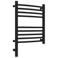 Полотенцесушитель электрический 500x400 черный матовый МЭМ левый, перемычка выгнутая Сунержа Богема 3.0 31-5802-5040
