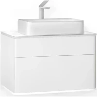 Тумба с раковиной белый жемчуг 81,4 см Jorno Pastel Pas.01.82/P/W + Y18293