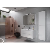 Комплект мебели белый глянец 101 см Sancos Libra LB100W + CN7003 + Z1000