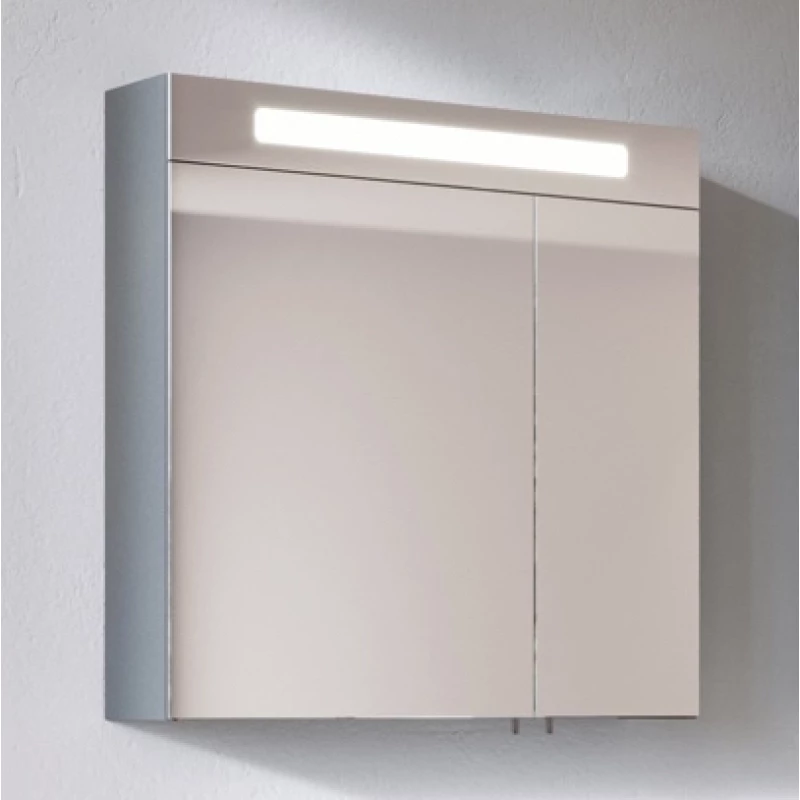 Зеркальный шкаф 75x75 см облачно-серый глянец Verona Susan SU602LG22