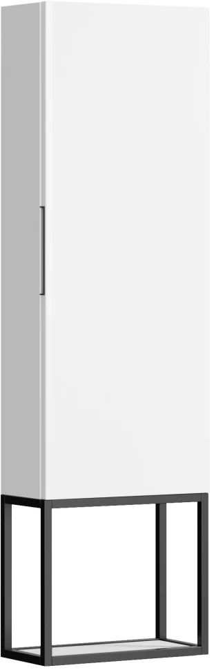 Шкаф одностворчатый белый глянец/черный L/R Clarberg Logic LOG0435