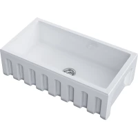 Кухонная мойка Omoikiri Natceramic Mikura 83-WH Glossy 4993259 84x46 см, белый глянец