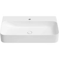 Раковина-чаша Wellsee Clermont 302612000 80x47 см, накладная, подвесная, белый матовый, с донным клапаном в цвете белый матовый
