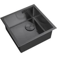 Кухонная мойка Zorg LUX 4444 GRAFIT 44x44 см, графит