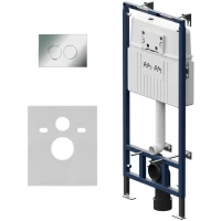 Инсталляция для унитаза Am.Pm MasterFit Pro C L I012710.0151 с кнопкой смыва, хром