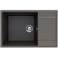 Кухонная мойка Ulgran Prima 760-09 76x50 см, мокрый асфальт