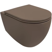 Унитаз подвесной Isvea Infinity 10NF02001-2H безободковый, коричневый матовый