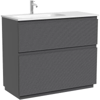 Тумба под раковину Sancos Folk Floor FL100FLGS 99,5 см L, напольная, темно-серый матовый