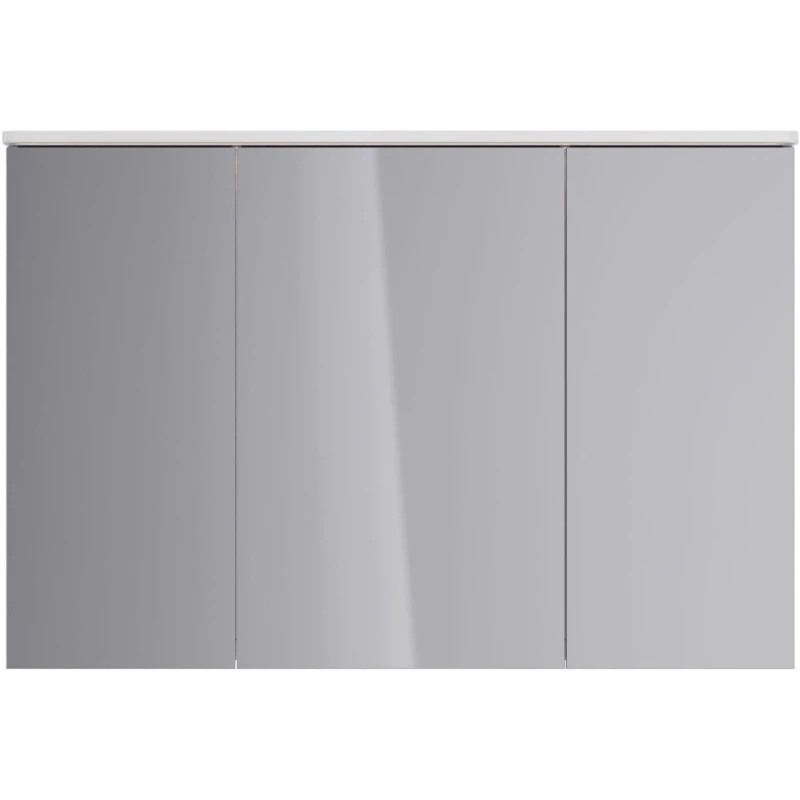 Зеркальный шкаф 120x80 см белый глянец Lemark Zenon LM120ZS-Z